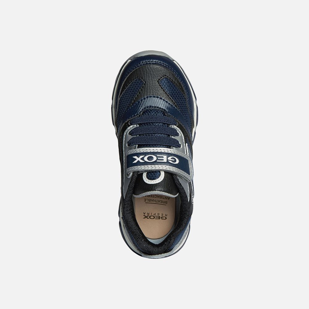 Tenis Geox Menino Azul Marinho/Prateadas - Android - WYXPB7680